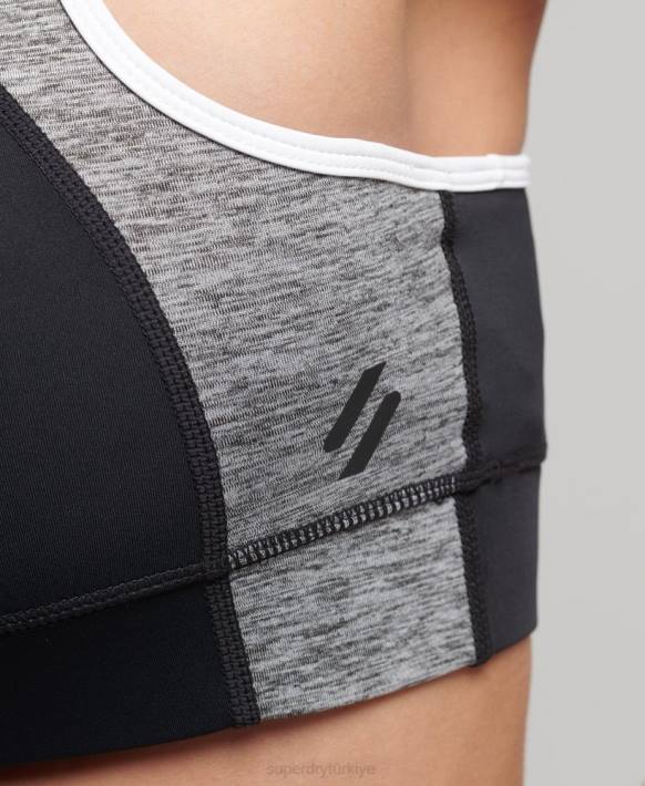 kadınlar Superdry gri eğitim asimetrik sutyen NNTB6341