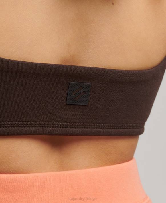kadınlar Superdry kahverengi teknoloji sutyen üst NNTB2997