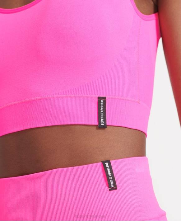 kadınlar Superdry pembe esnek dikişsiz sutyen NNTB6356