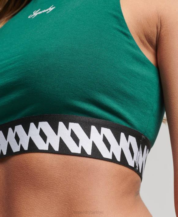 kadınlar Superdry yeşil miras sutyen üst NNTB3051