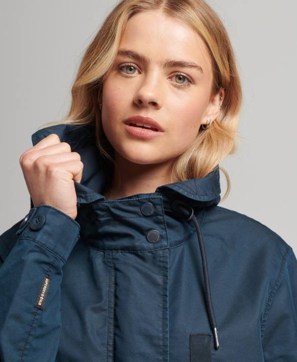 kadınlar Superdry Donanma alan parka ceket NNTB3545