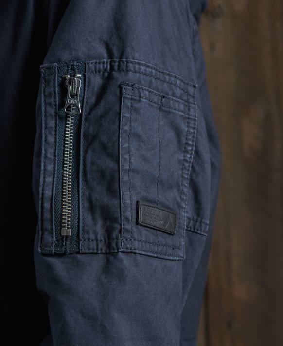 kadınlar Superdry Donanma alan parka ceket NNTB5624