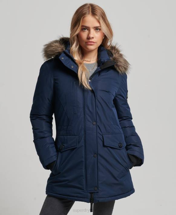 kadınlar Superdry Donanma ashley everest parka kaban NNTB5443