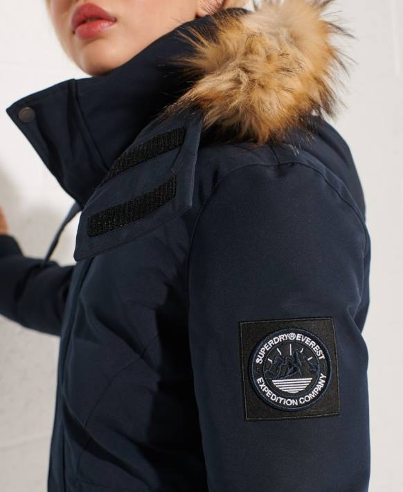 kadınlar Superdry Donanma code everest parka kaban NNTB5590