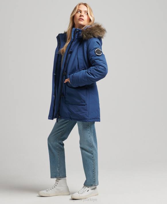 kadınlar Superdry Donanma everest parka kaban NNTB3685