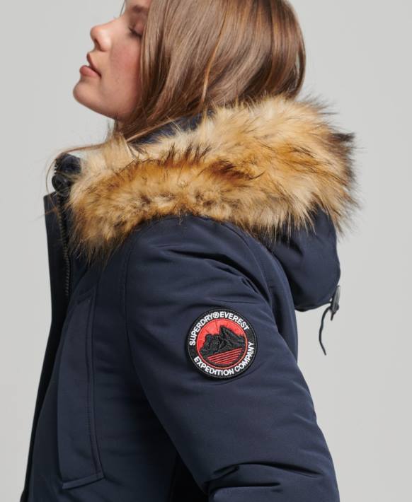 kadınlar Superdry Donanma everest parka kaban NNTB5462