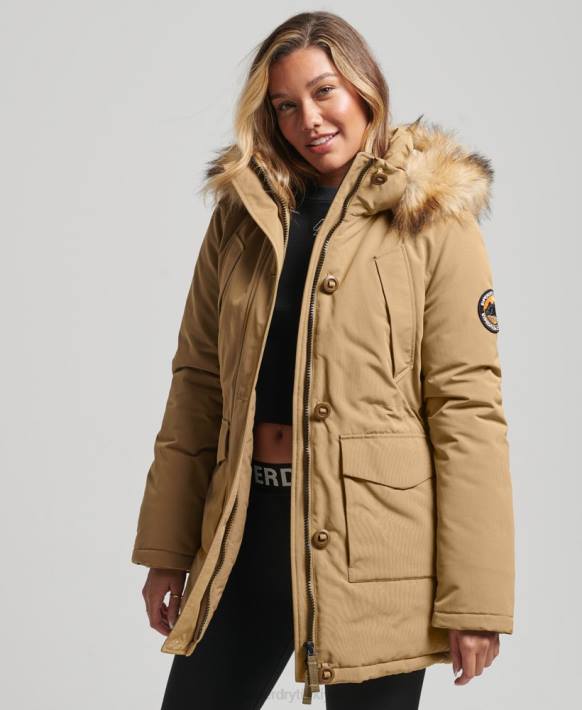 kadınlar Superdry bronzlaşmak everest parka kaban NNTB5700