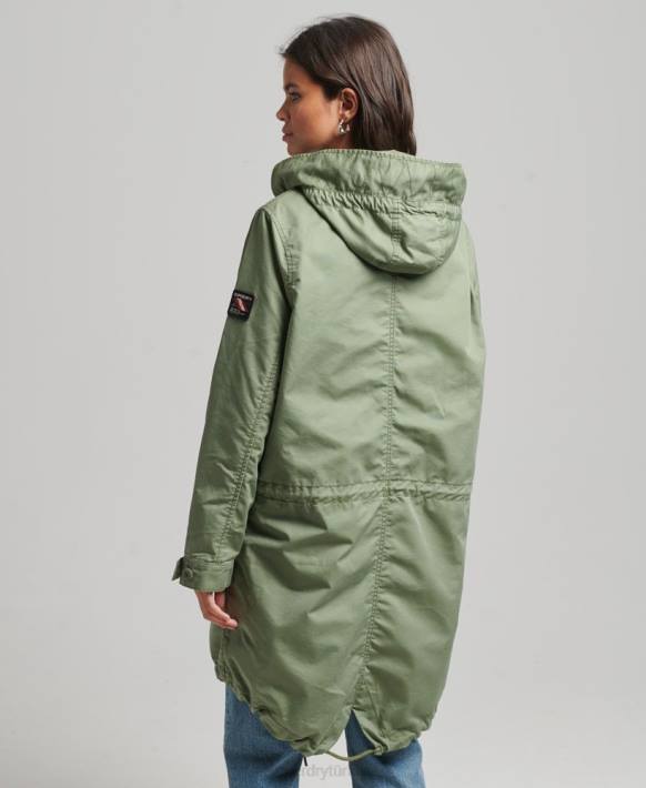 kadınlar Superdry haki alan parka ceket NNTB5663