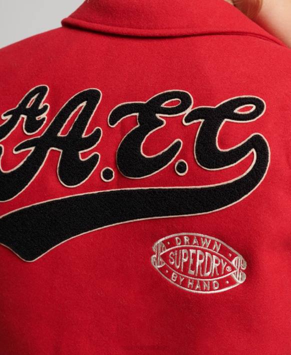 kadınlar Superdry kırmızı eski karma üniversite bombardıman uçağı NNTB5423