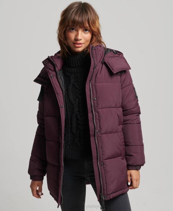 kadınlar Superdry kırmızı keşif koza dolgulu ceket NNTB3624