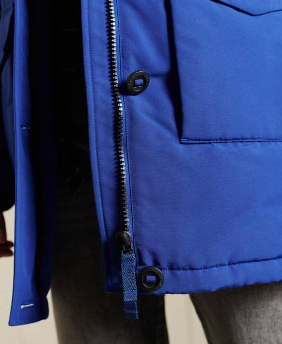 kadınlar Superdry mavi everest parka kaban NNTB5701