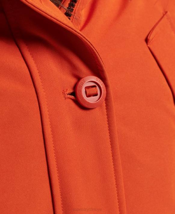 kadınlar Superdry turuncu everest parka kaban NNTB3684