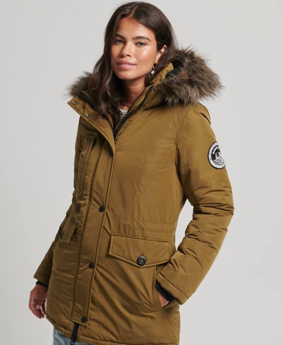 kadınlar Superdry yeşil ashley everest parka kaban NNTB5516