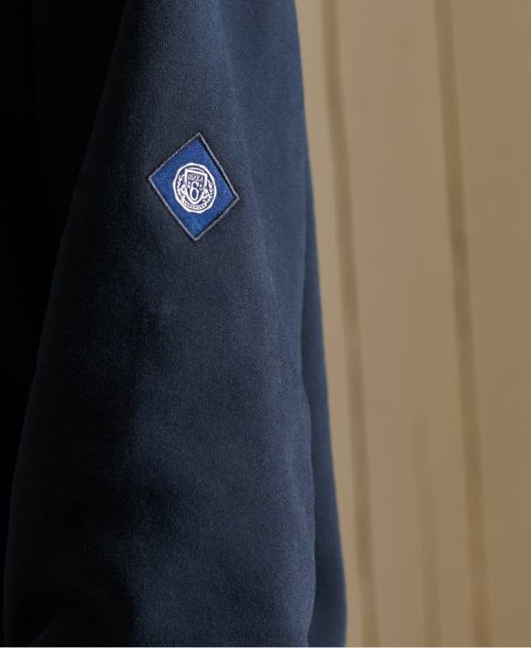 kadınlar Superdry Donanma kolej ekip sweatshirt NNTB5998