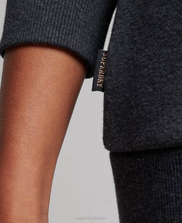 kadınlar Superdry Donanma vintage logo yazılı fermuarlı kapüşonlu svetşört NNTB2260