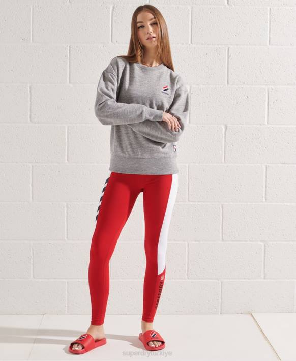 kadınlar Superdry açık gri Sportstyle Essential Ekip Sweatshirt'ü NNTB5931