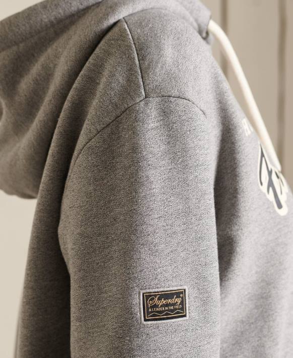 kadınlar Superdry açık gri büyük boy miras dağ kapşonlu NNTB3469