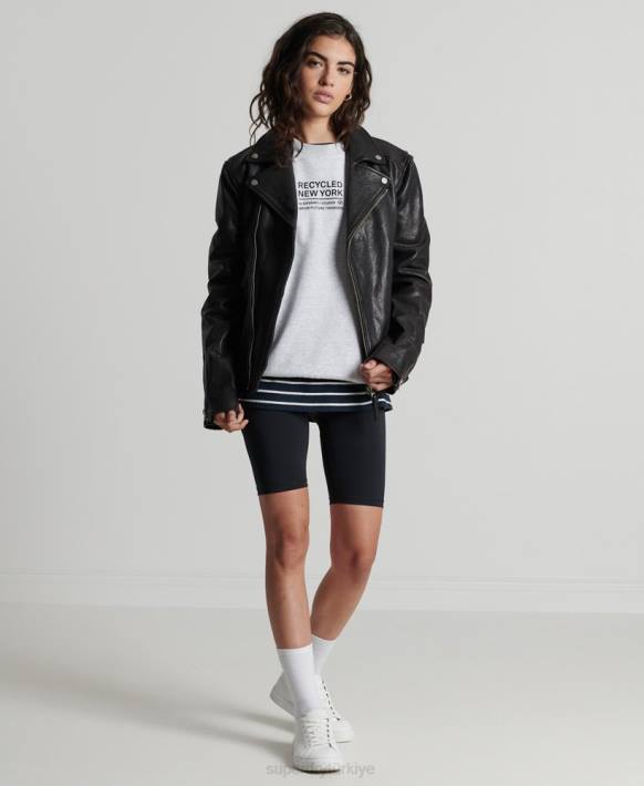 kadınlar Superdry açık gri geri dönüşümlü şehir ekibi sweatshirt NNTB6089