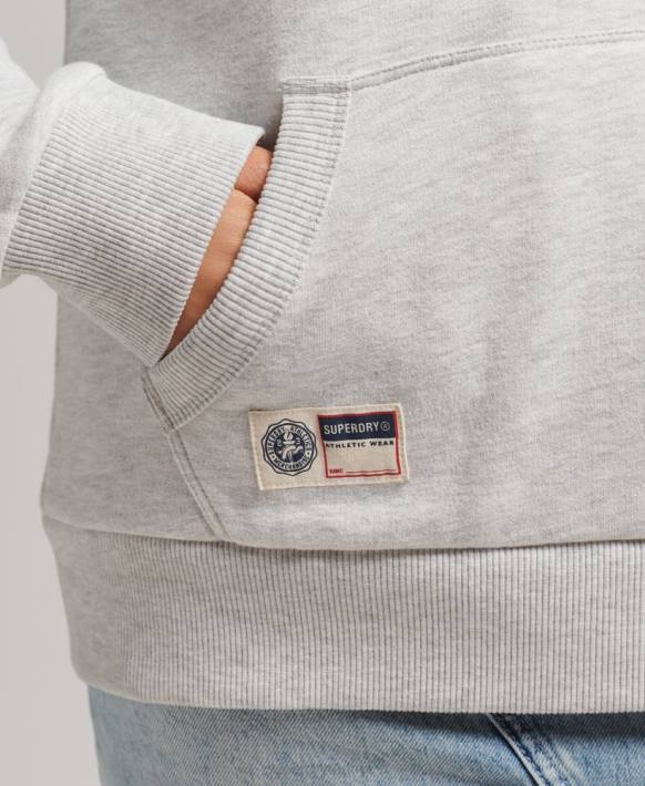 kadınlar Superdry açık gri senaryo stili kolej kapşonlu NNTB3443