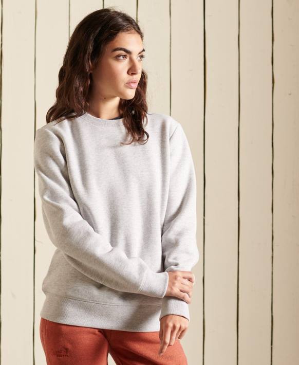 kadınlar Superdry açık gri vintage logo ekip sweatshirt NNTB5990