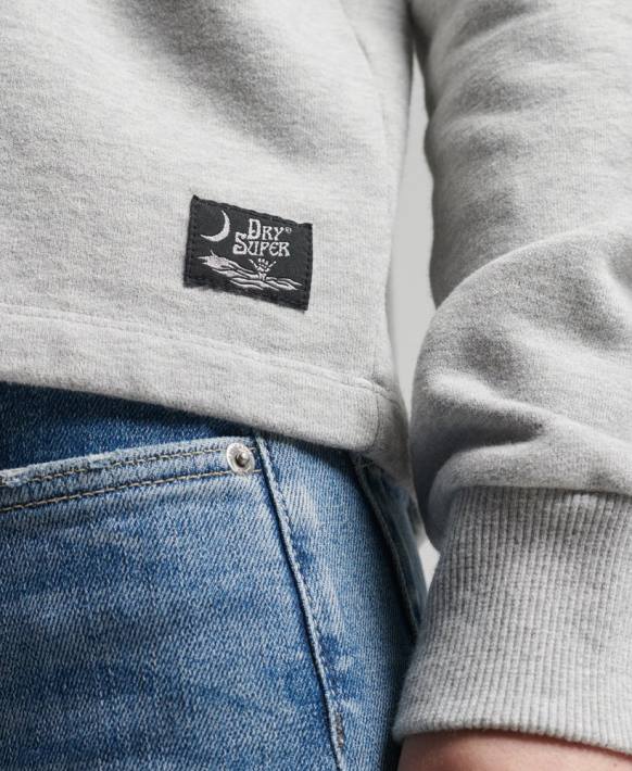 kadınlar Superdry açık gri vintage surf ranchero kapşonlu NNTB5890