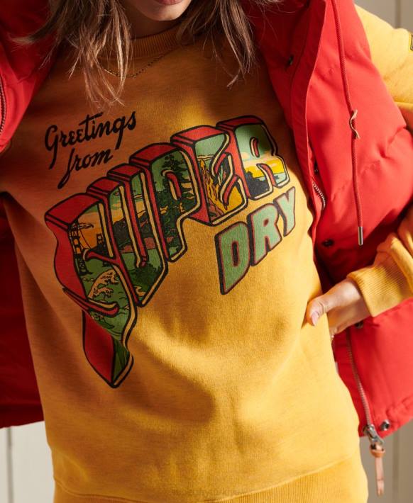 kadınlar Superdry altın miras dağ ekibi sweatshirt NNTB3463