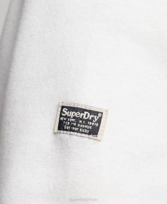 kadınlar Superdry beyaz işlemeli ekip sweatshirt NNTB2263
