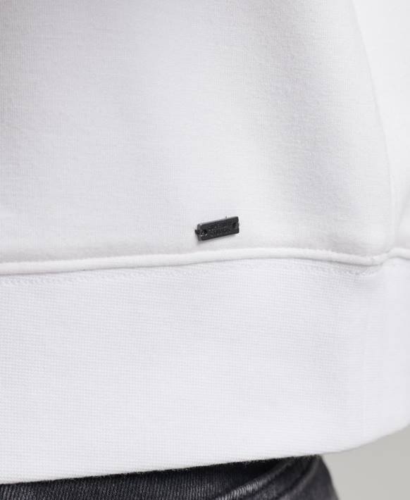 kadınlar Superdry beyaz modal ekip sweatshirt NNTB5915