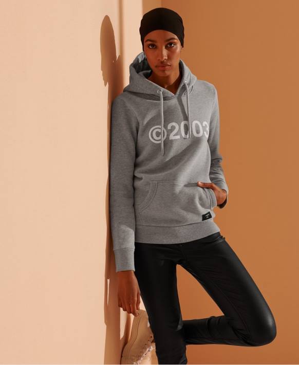 kadınlar Superdry gri 2003 kapşonlu NNTB3475