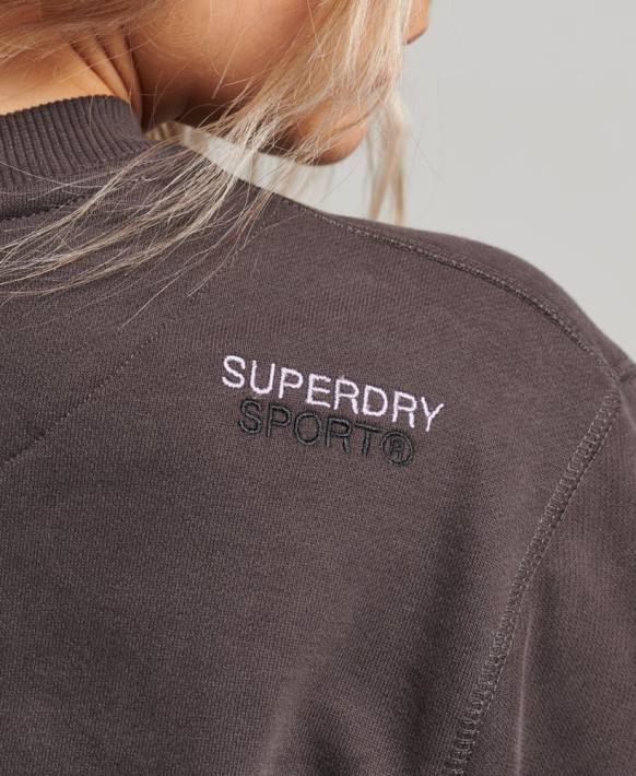 kadınlar Superdry gri çekirdek ekip sweatshirt NNTB3313