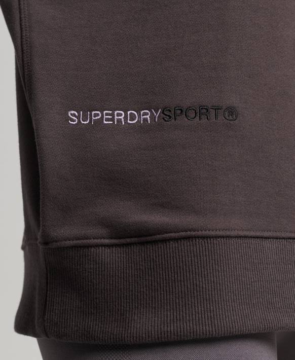 kadınlar Superdry gri çekirdek ekip sweatshirt NNTB3313
