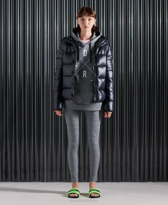 kadınlar Superdry gri fazla kapşonlu NNTB6088