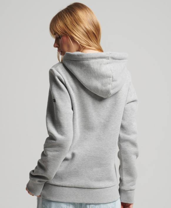 kadınlar Superdry gri mekan faiz kapşonlu NNTB5761