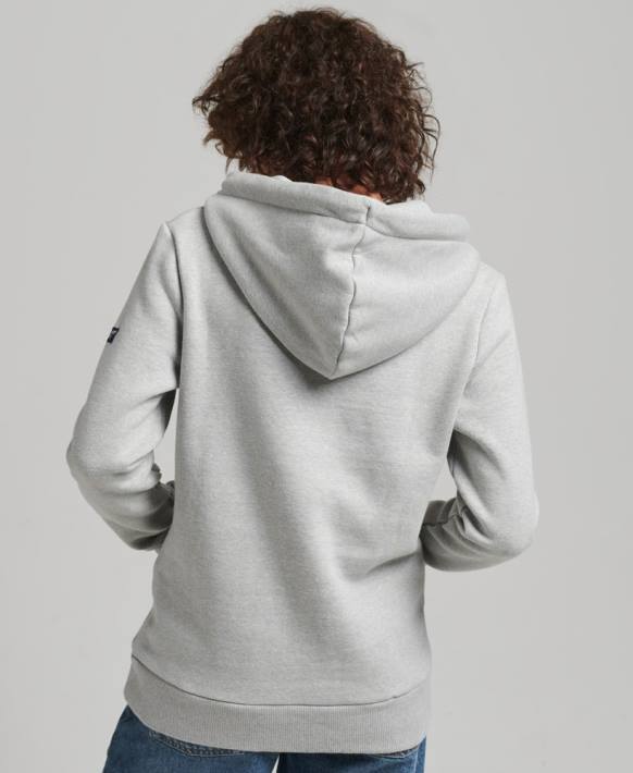 kadınlar Superdry gri nostalji betik kapşonlu NNTB3418