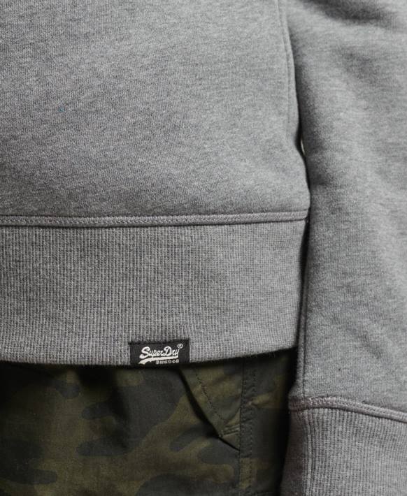 kadınlar Superdry gri organik pamuklu essential logolu ekip sweatshirt NNTB6113