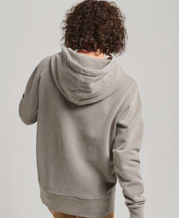 kadınlar Superdry haki vintage barış ve sevgi kapşonlu NNTB6036