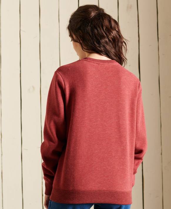 kadınlar Superdry kırmızı vintage logo ekip sweatshirt NNTB6095