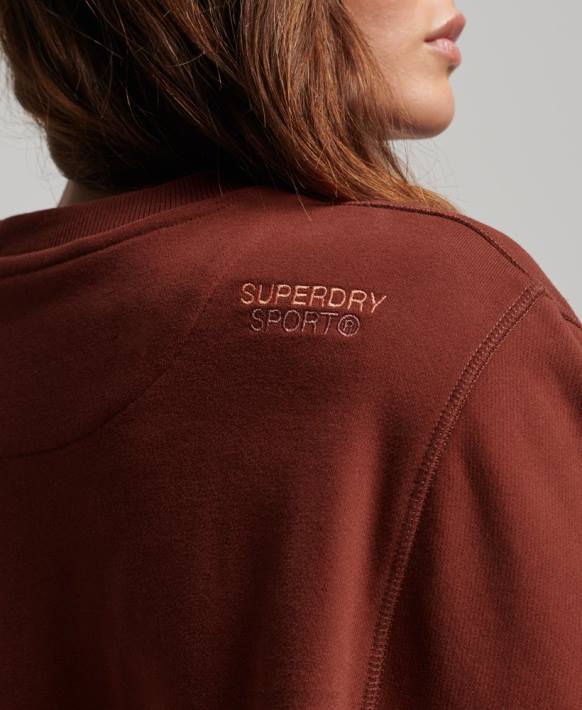 kadınlar Superdry kahverengi çekirdek ekip sweatshirt NNTB3328