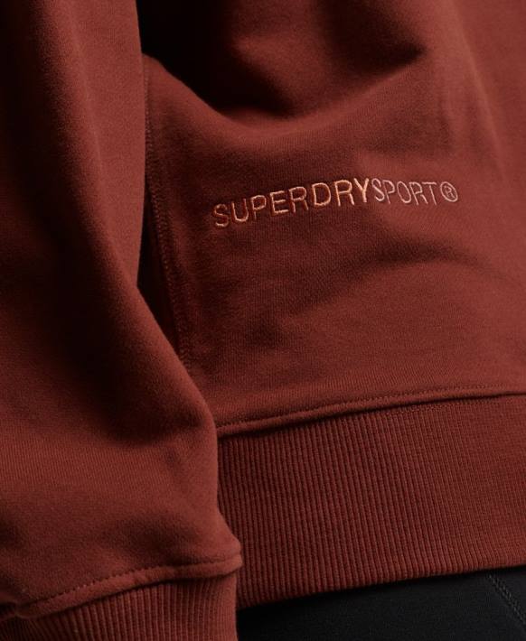 kadınlar Superdry kahverengi çekirdek ekip sweatshirt NNTB3328