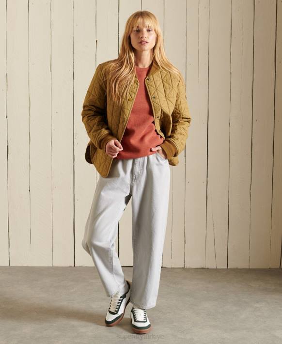 kadınlar Superdry kahverengi vintage logo ekip sweatshirt NNTB3444