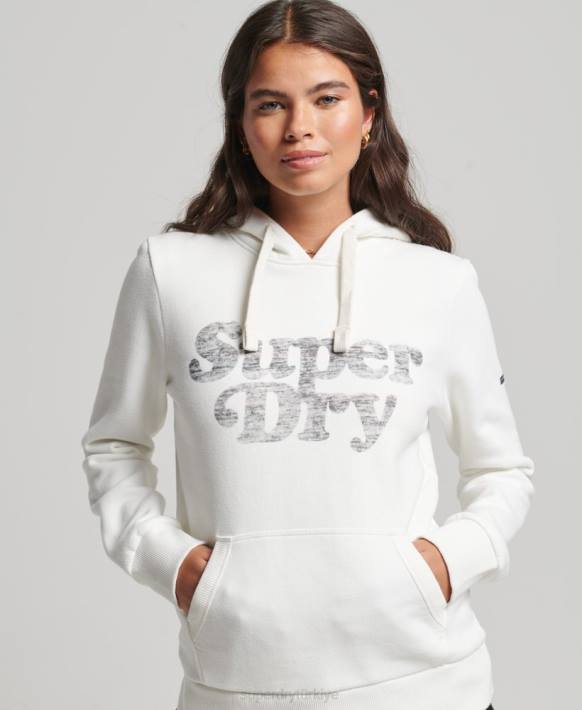 kadınlar Superdry krem Cooper klasik kapşonlu NNTB3414