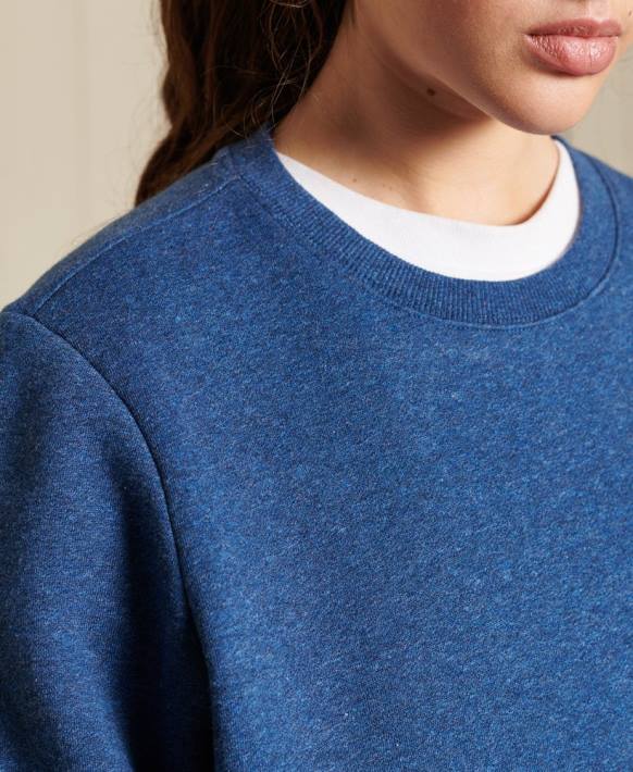 kadınlar Superdry mavi vintage logo ekip sweatshirt NNTB3455