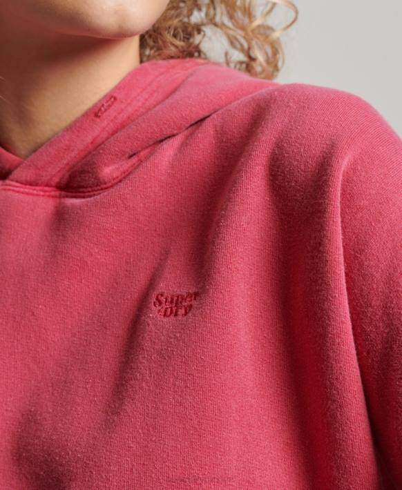 kadınlar Superdry pembe kırpma kapşonlu yıkamak NNTB3353