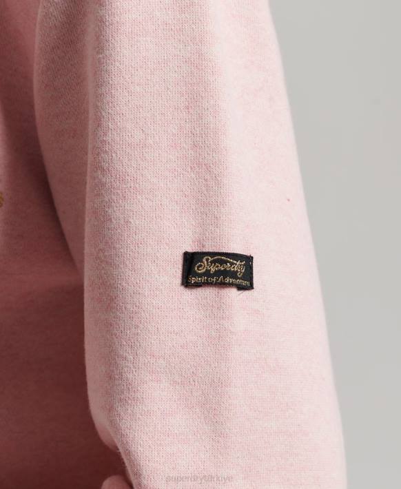 kadınlar Superdry pembe vintage çiçek desenli kapşonlu NNTB3408