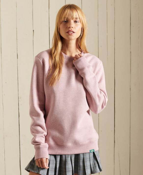 kadınlar Superdry pembe vintage logo ekip sweatshirt NNTB3467