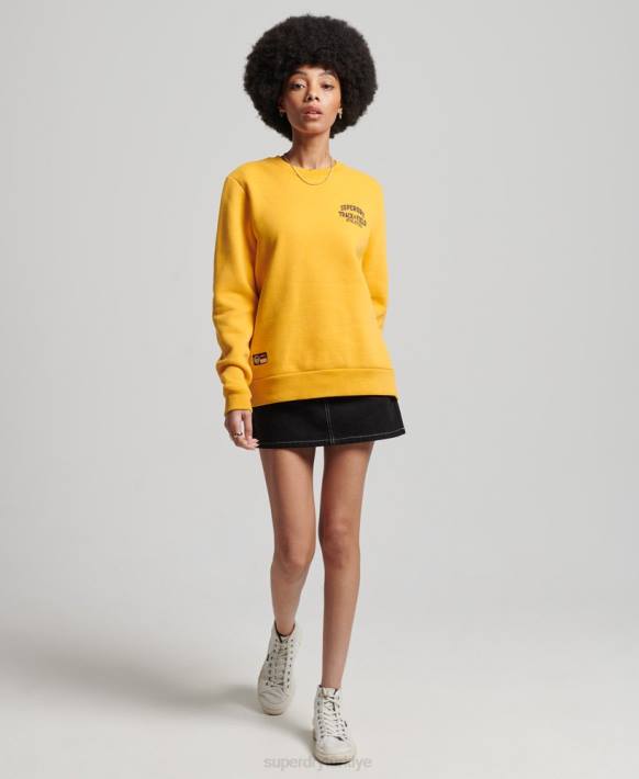 kadınlar Superdry sarı atletizm ekibi sweatshirt NNTB5841