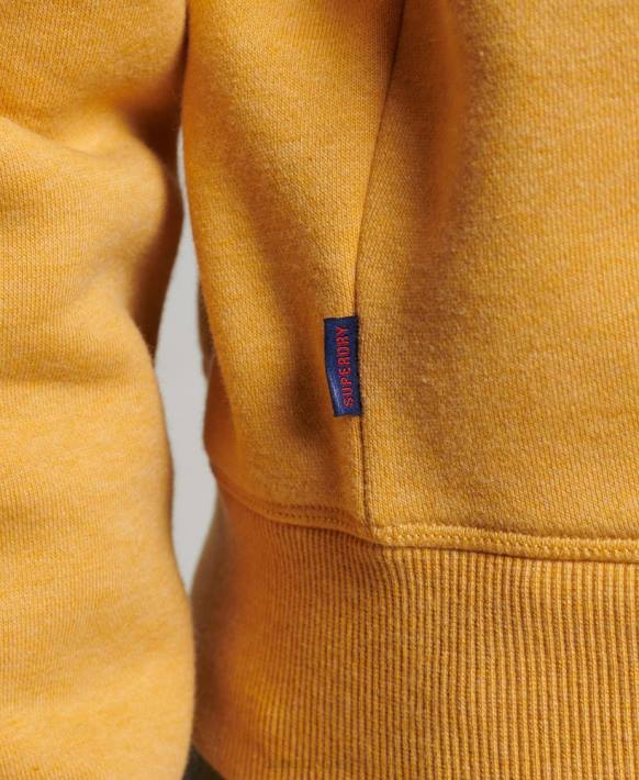 kadınlar Superdry sarı organik pamuklu eski logo henley sweatshirt NNTB3372