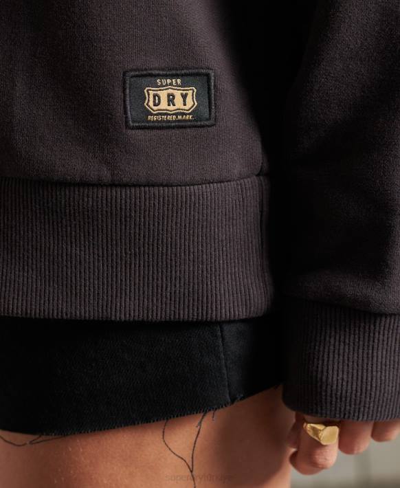 kadınlar Superdry siyah bohem bant sweatshirt NNTB6118