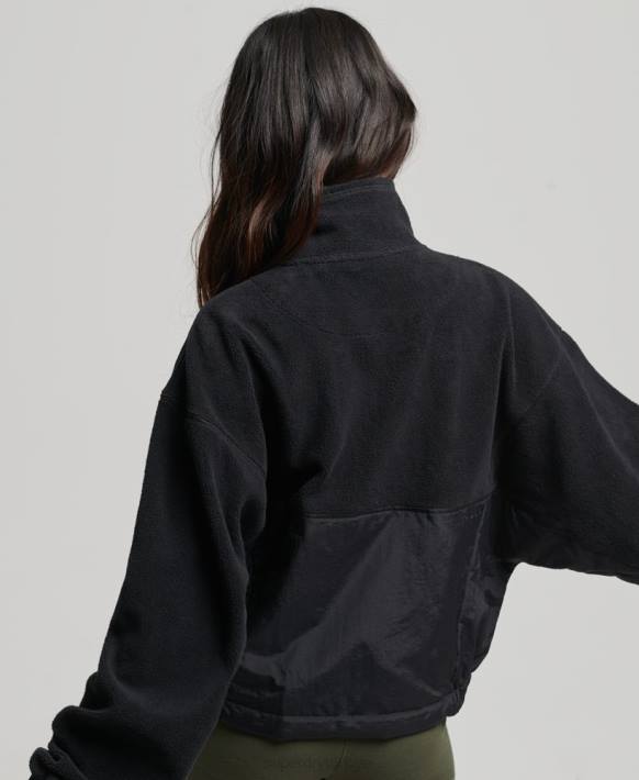 kadınlar Superdry siyah teknoloji hibrit polar NNTB5756