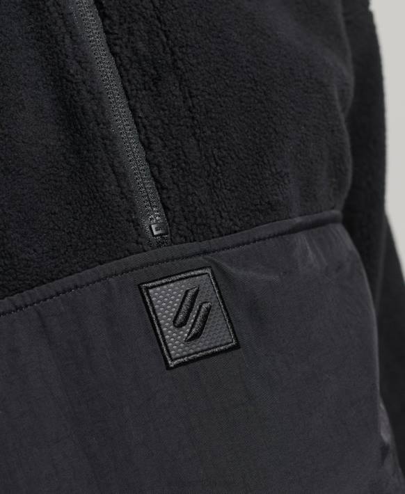 kadınlar Superdry siyah teknoloji hibrit polar NNTB5756